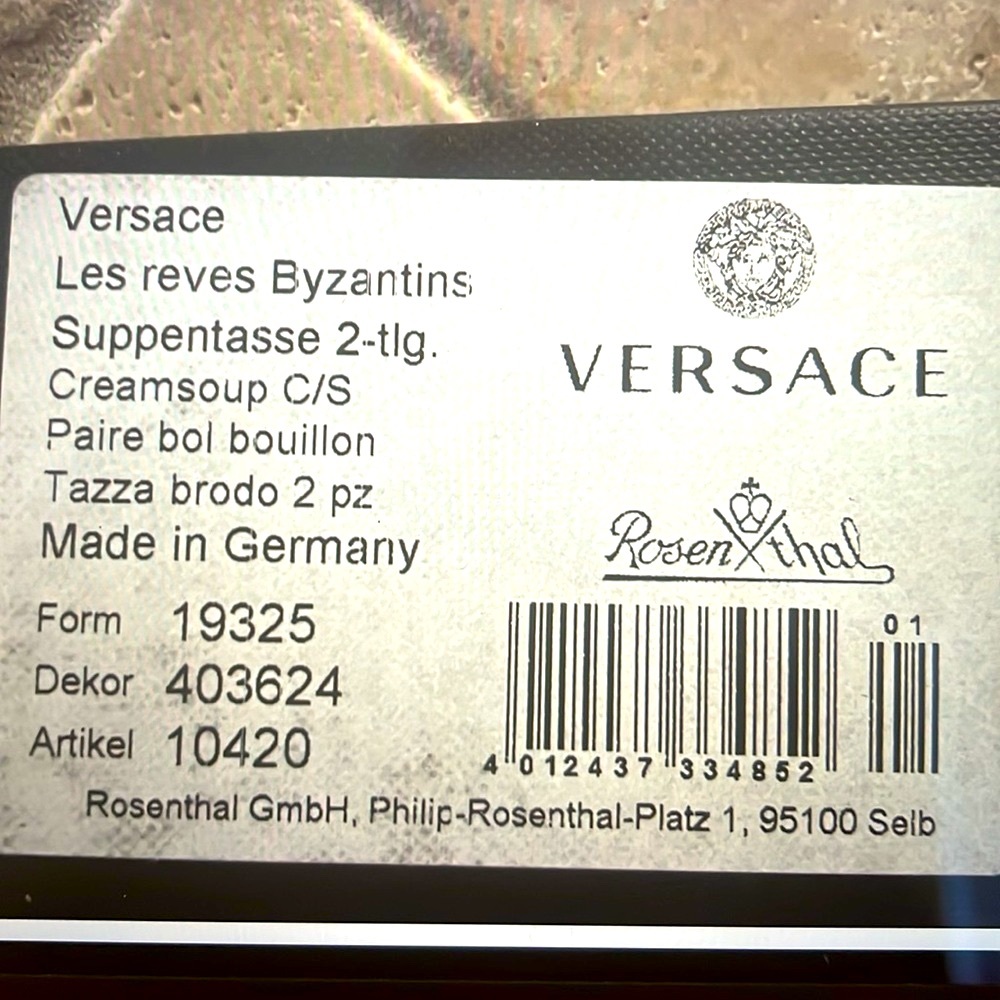 New Versace Byzantine Dreams Soup Cup & Saucer Rosenthal - Picture 4 of 9